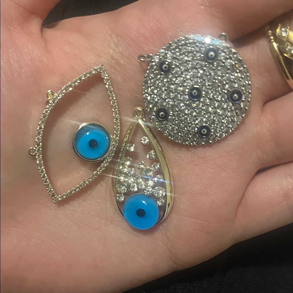 Evil Eye Pendants Jewellery Charms Necklace Bracelet Collectors Vintage